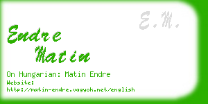 endre matin business card